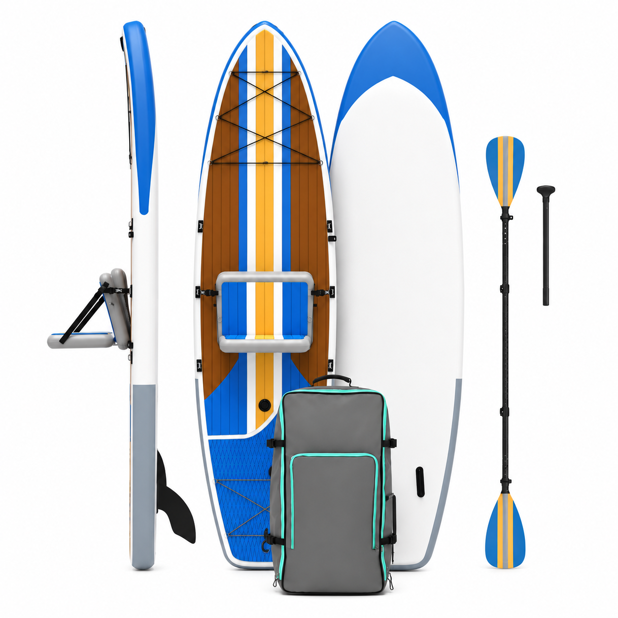 Premium Hybrid SUP & Kayak System with Removable Aero Seat and Carbon Paddle