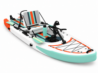 Premium Inflatable Fishing Hybrid Paddleboard System with Pedal Drive Compatibility