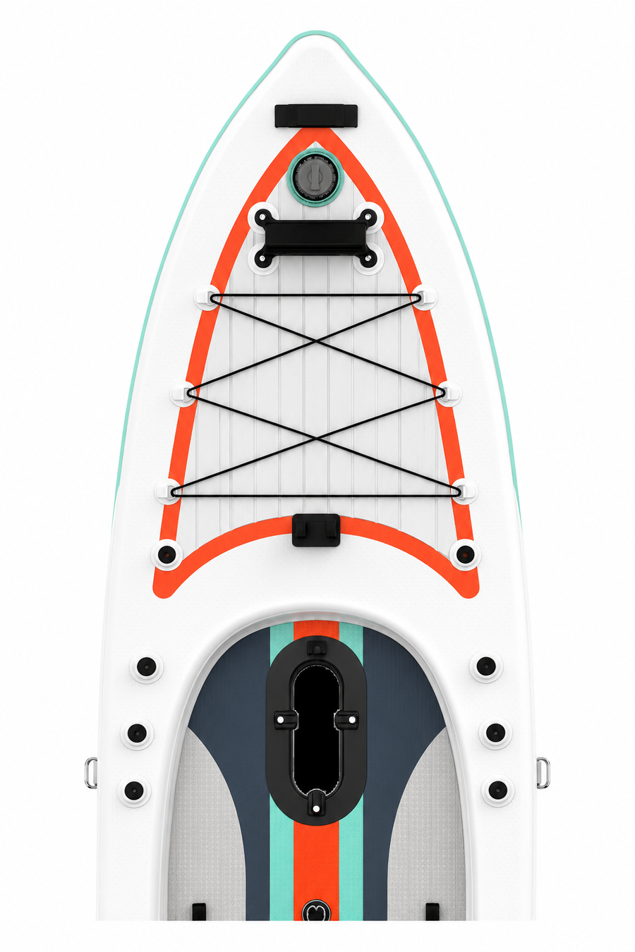 Premium Inflatable Fishing Hybrid Paddleboard System with Pedal Drive Compatibility
