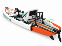 Premium Inflatable Fishing Hybrid Paddleboard System with Pedal Drive Compatibility