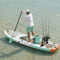 Premium Inflatable Fishing Hybrid Paddleboard System with Pedal Drive Compatibility