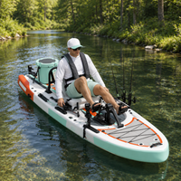 Premium Inflatable Fishing Hybrid Paddleboard System with Pedal Drive Compatibility