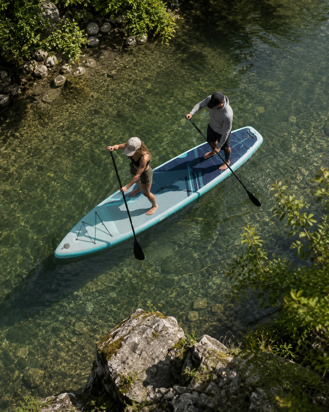 Elite Tandem Inflatable Paddleboard System – Heavy-Duty Dual Passenger SUP Kit
