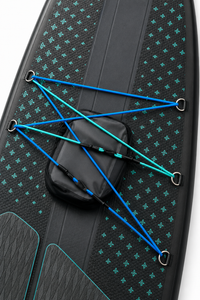 Teal Topographic Ultra-Light Touring Inflatable Paddleboard – Carbon Paddle Performance Edition