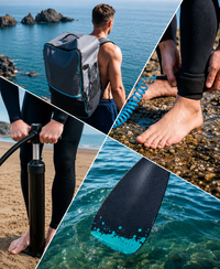Teal Topographic Ultra-Light Touring Inflatable Paddleboard – Carbon Paddle Performance Edition