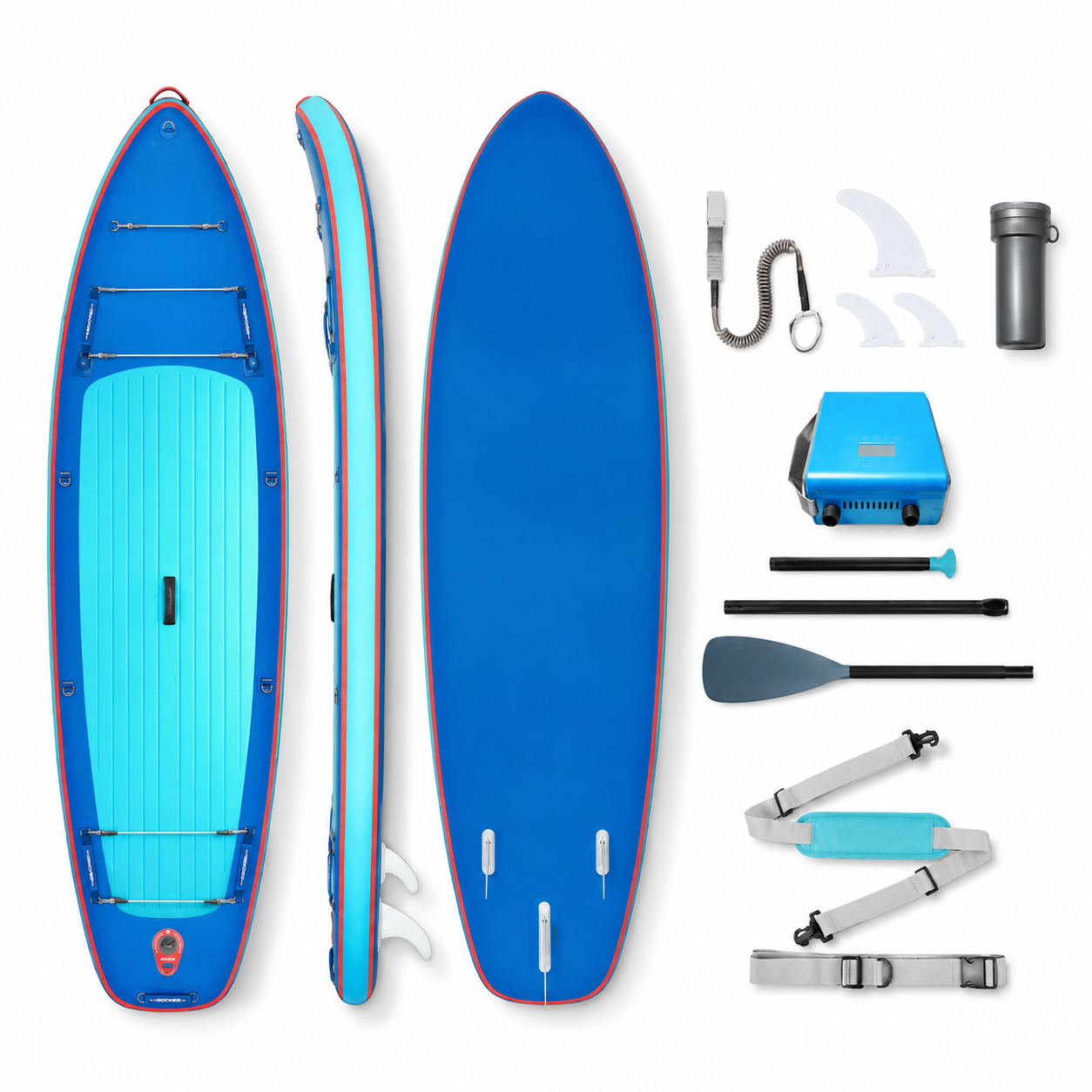 Premium Tropical 10'6" Ultra-Stable Inflatable Paddleboard – Triple-Layer Military PVC Cruise Edition