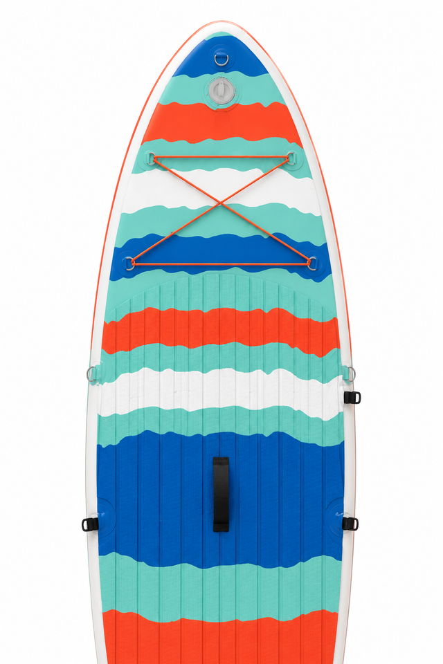 Premium Kids 8' Hybrid Inflatable Paddleboard & Kayak Bundle – 2-in-1 Tropical Floral Edition with Detachable Aero-Seat