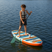 Premium Kids 8' Hybrid Inflatable Paddleboard & Kayak Bundle – 2-in-1 Tropical Floral Edition with Detachable Aero-Seat