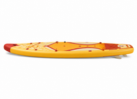 Premium Golden Orange 11'6" Hybrid Inflatable Paddleboard & Kayak – Ultra-Wide Family Cruiser with 5-Fin Tracking System