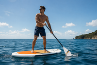 Premium 5'7" Inflatable SUP & Wing Foil Board – Carbon Track Plate Fusion Structure with High-Pressure 26 PSI Rigid Core