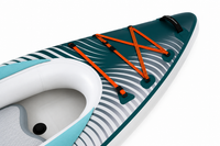 Premium 13'2" Tandem Inflatable SUP & Kayak Hybrid – Deep Cockpit 2-Passenger Expedition Cruiser with Removable Drop-Stitch Deck Floor