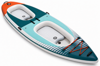 Premium 13'2" Tandem Inflatable SUP & Kayak Hybrid – Deep Cockpit 2-Passenger Expedition Cruiser with Removable Drop-Stitch Deck Floor