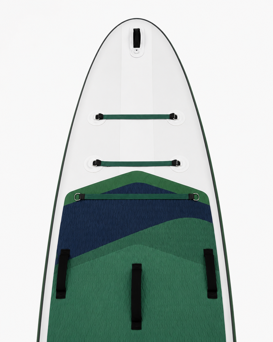 Premium 12'6" Expedition Inflatable Touring SUP – Dual-Fin Heavy Cargo Cruiser with RSS Side-Stiffening System & Underbelly Nose Runner