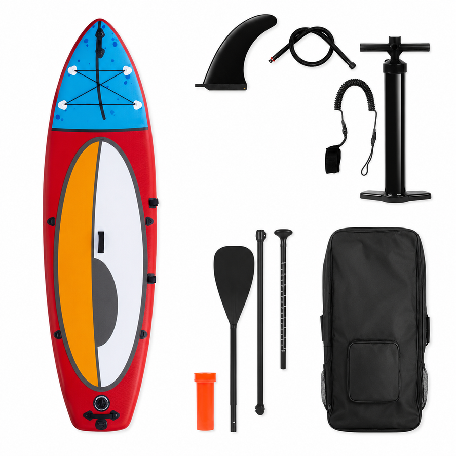 Premium 9'0" Junior All-Round Inflatable SUP – Ultra-Light 6kg Kids Recreational Board with Tropical Jungle Art & Light Tech Double-Layer Core