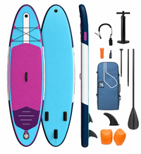 Premium 10'8" Vibrant All-Round Inflatable SUP – 84cm Extra-Wide Yoga & Cruise Board with Action Camera Mount, 3 Slide-In Fins & Family Swim Pack