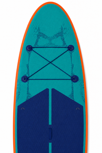 Premium 10'6" Lightweight Low-Profile Inflatable SUP – 12cm Anti-Wind Double-Layer Fusion Board with Carbon-Nylon Paddle & Wheeled Travel Backpack