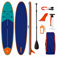 Premium 10'6" Lightweight Low-Profile Inflatable SUP – 12cm Anti-Wind Double-Layer Fusion Board with Carbon-Nylon Paddle & Wheeled Travel Backpack