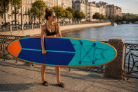 Premium 10'6" Lightweight Low-Profile Inflatable SUP – 12cm Anti-Wind Double-Layer Fusion Board with Carbon-Nylon Paddle & Wheeled Travel Backpack