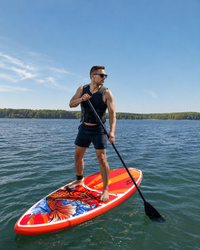 Premium 11'6" Universal Touring Inflatable SUP – 84cm Wide Lightweight Single-Layer Fusion Board with Reinforced Armor Rails, 3-Fin Setup & Aluminum Paddle Bundle