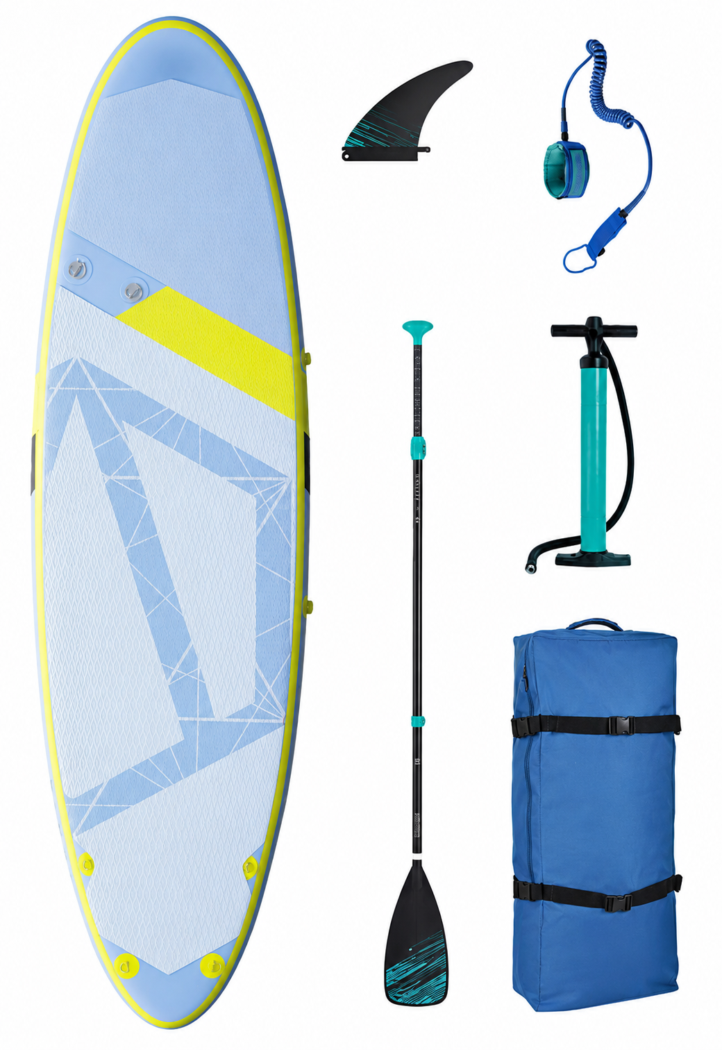 Premium 10'8" Double-Chamber Inflatable SUP – 34" Wide Ultra-Stable Yoga & Rental Board with Kayak Seat D-Rings, 9" Touring Fin & Lightweight Fusion Hull