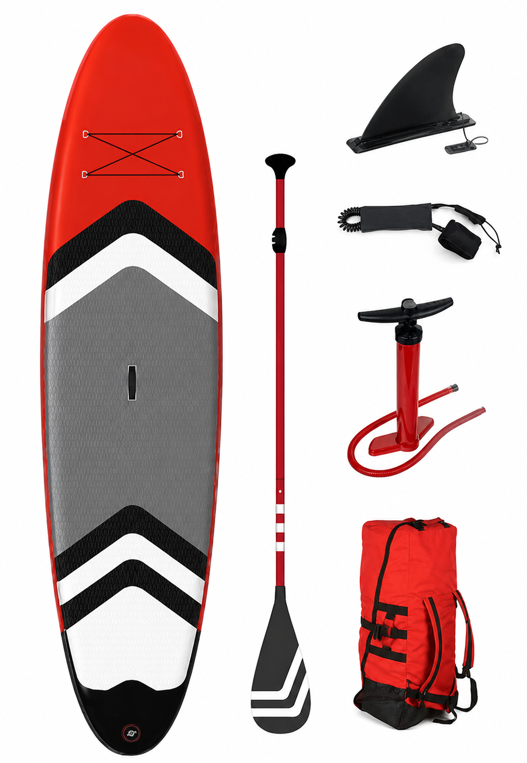 Premium 10'8" All-Around Inflatable SUP – 31" Wide Double-Layer Rapid Core Drop-Stitch Board with Heavy-Duty EVA Footpad, High-Pressure 20 PSI Construction & Aluminum Paddle Pack