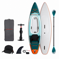 Premium 11'2" Expedition Double-Chamber Inflatable SUP-Kayak Hybrid