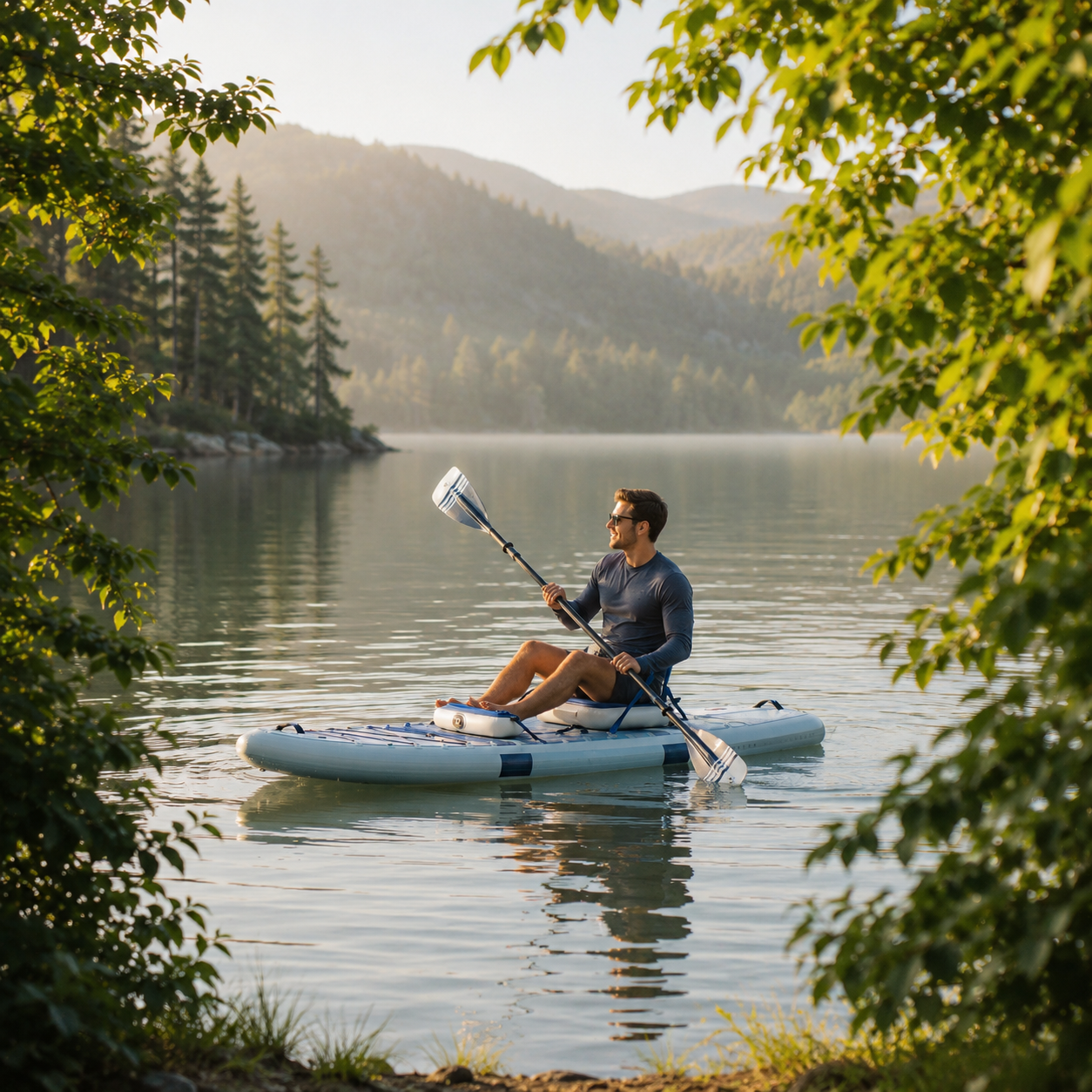 Eco-Conscious Inflatable Hybrid Kayak & Paddleboard System – Compact Travel Edition